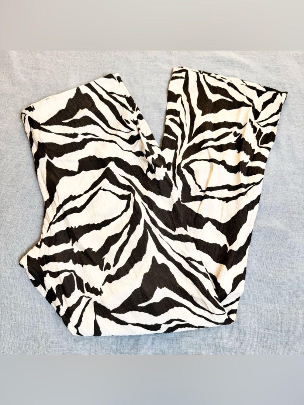 H&M Black and White Zebra Wide Leg Pants